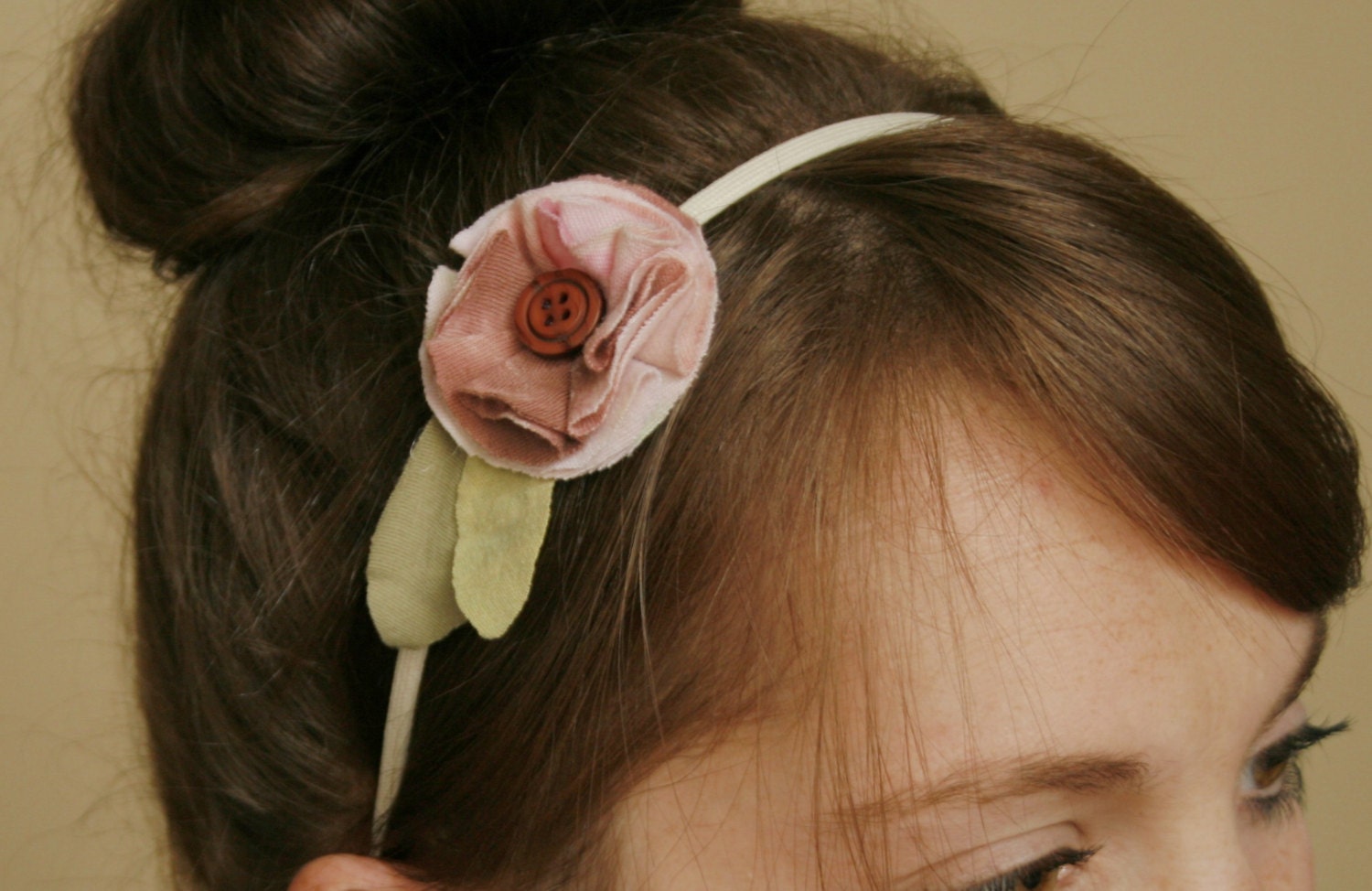 recycled t-shirt flower headband