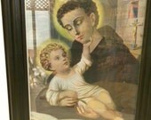 Vintage 16x20 Framed Religeous Picture