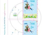 Mary Poppins Vintage Party Printable THANK YOU CARDS - Bella Bella Studios Il_170x135
