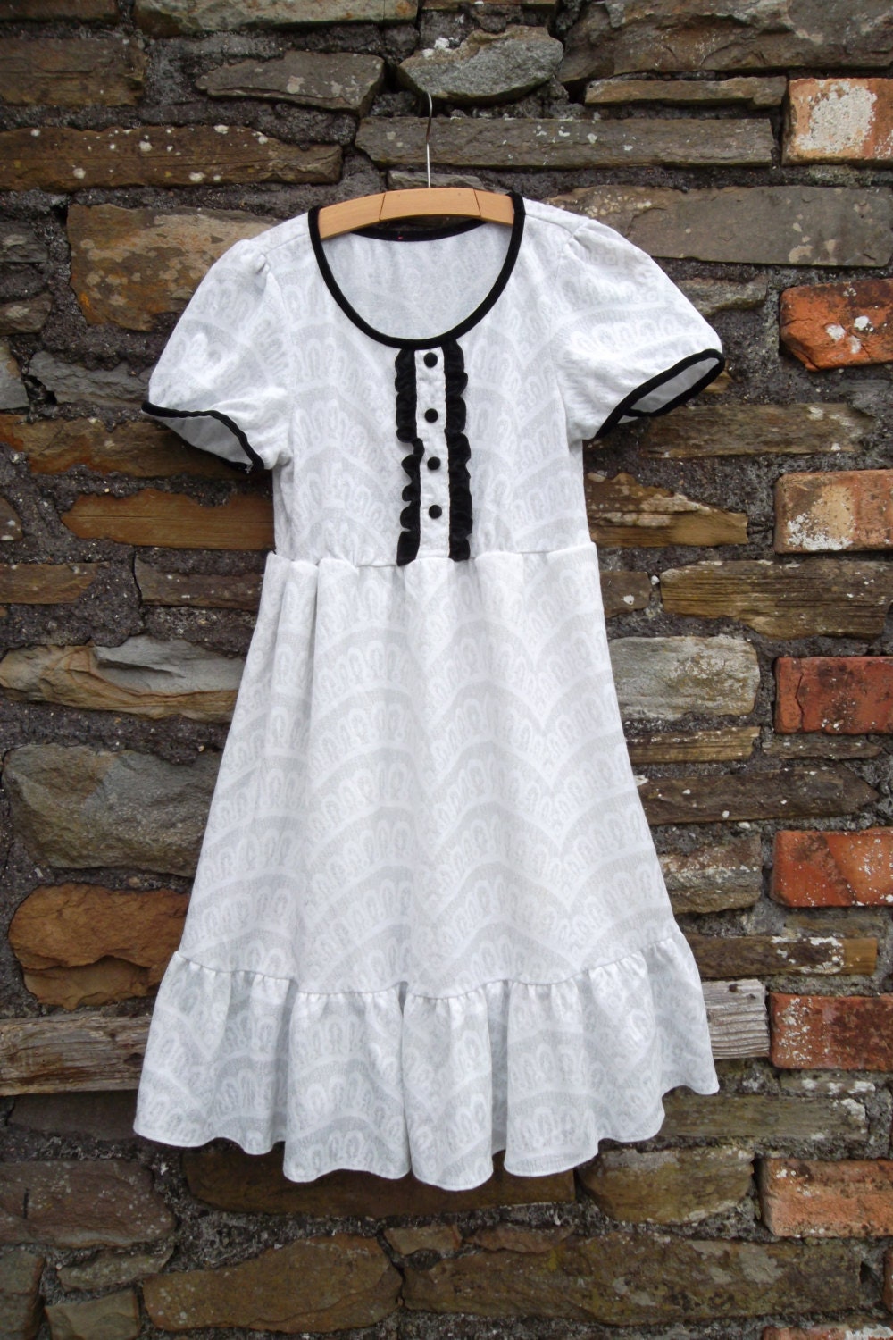 Vintage 80s Boudior dolly velvet ruffles dress 8  10