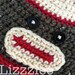 Pattern Sock Monkey Hat PDF PATTERN - baby to adult crochet hat pattern - fun hat - complete instructions for beanie, earflap, braids, ties