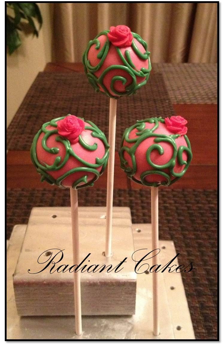 Signature Swirl Cake Pops With Mini Flower