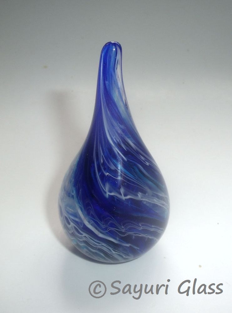 Paperweight / Ring Holder - Blue Wave Swirl :  DISASTER RELIEF