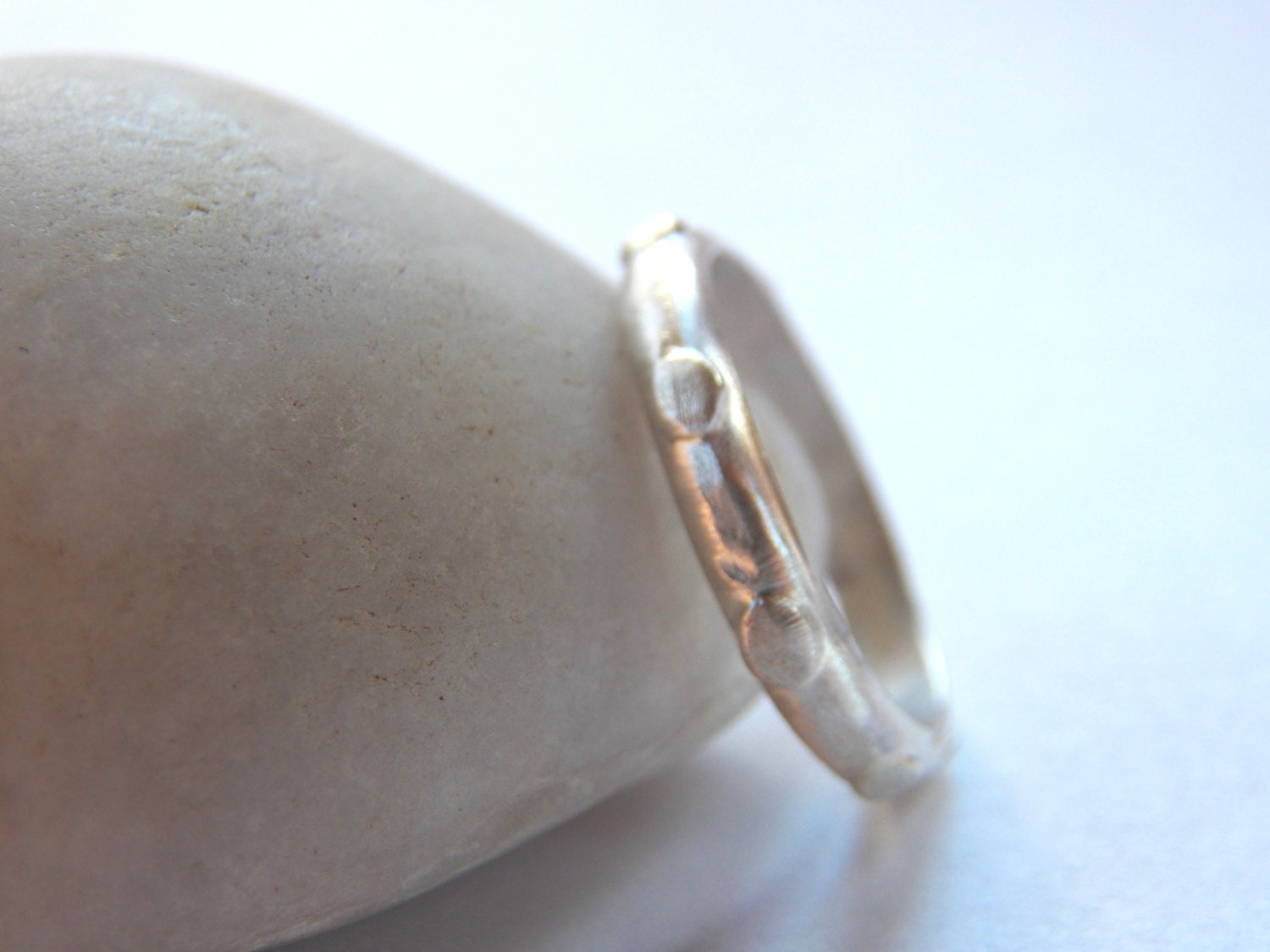 Brushed Silver Circles Ring