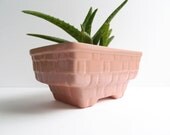Vintage McCoy Pink Ceramic Planter - Large, Rectangular, Flower Pot, Mid Century Home Decor