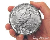 1922 PEACE DOLLAR - Oversized 3" Coin Box, with A Free Gift