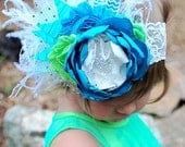 Couture Headband: M2M Matilda Jane and Persnickety/ shabby chic headband/ lace headband
