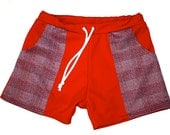 Frankie Four Men's Vintage Style Red Swim Trunks