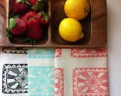 Set of 3 Sunburst Tea Towels