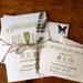Whimsical Heart Wedding Invitation and RSVP stamp, 5"x7"