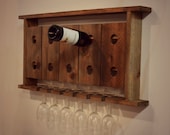 Wine Rack Cedar Barnwood Wall Hanging Wine Glass Holder Spring