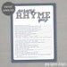 Nursery Rhyme Quiz - Baby Shower Game - Navy Blue