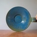 Blue Mid Century Hanova Enamel Candle Holder