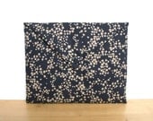 iPad case padded, iPad cover, iPad sleeve - navy stars fabric