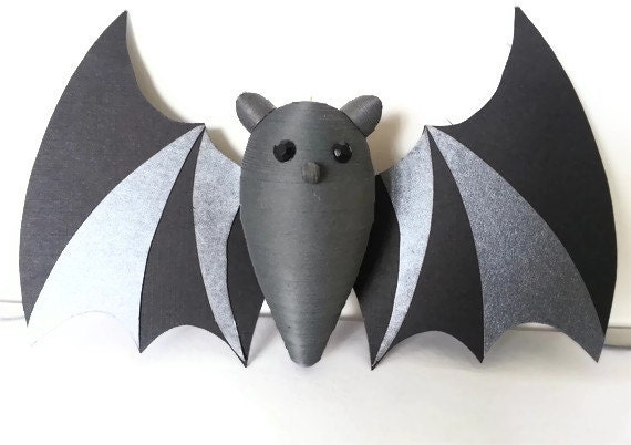 Bat Halloween Decoration - Black Paper Quilled Ornament