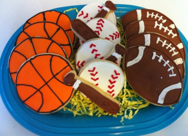 1 dozen mix n match sports cookies