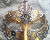 Mistress Geard Up   - Steampunk Venetian Mask