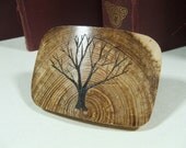 Tree Handmade Hair Barrette - Natural Wooden Hair Clip Made From Spalted Ash