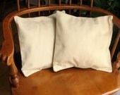 Wheat Cotton Twill Pillow Slipcovers, Heavy Weight Tan, Set of Two, 12 Inch, Washable