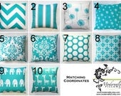Premier Prints Turquoise Pillow Cover- 14x14 inches- Hidden Zipper Closure- You Choose
