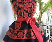 American Beauty Rose Hostess Apron