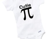 Cutie Pi Onesie Bodysuit Baby Shower Gift Funny Geek Nerd Cute Pie Math