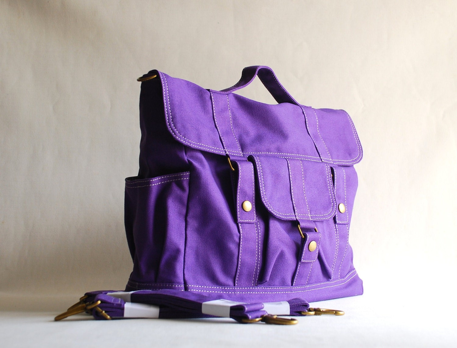 Mother's Day SALE up to 20% - Pico2 BackPack Convertible in Purple (Water Resistant) Unisex / Laptop / Messenger / Satchel / Rucksack
