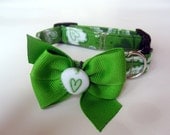 St. Patrick's Day Shamrock Dog Collar size Extra Small