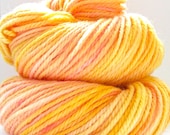 Hand dyed yarn - Superwash Merino, Spun Aran Yarn in Poppy - Preorder