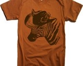 New Mens Zebra Outlaw T Shirt tee - American Apparel TShirt - XS S M L XL and XXL (28 Color Options)