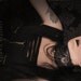 Steampunk Industrial Distressed Tattered Gothic Leather Choker Collar Skull Crossbones with Chains Jewelry Necklace
