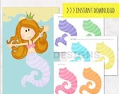 Pin the Tail on the Mermaid - INSTANT DOWNLOAD - PRINTABLE