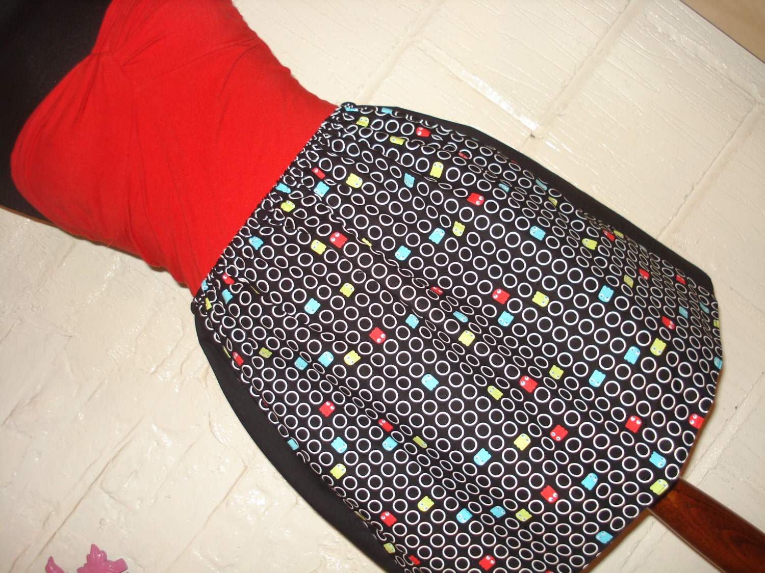 Plus Size Pac Man Print Mini Skirt - Gamer Geek Video Game Clothing- High Waisted Ladies Mini Skirt -  Handmade & Ready to Ship
