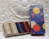 Vintage Thesco Horse Shoe Paper Poker Chips