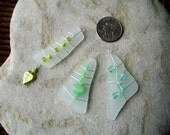 Beach Glass Pendant with Beads