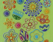 Bloom flower embroidery pattern PDF