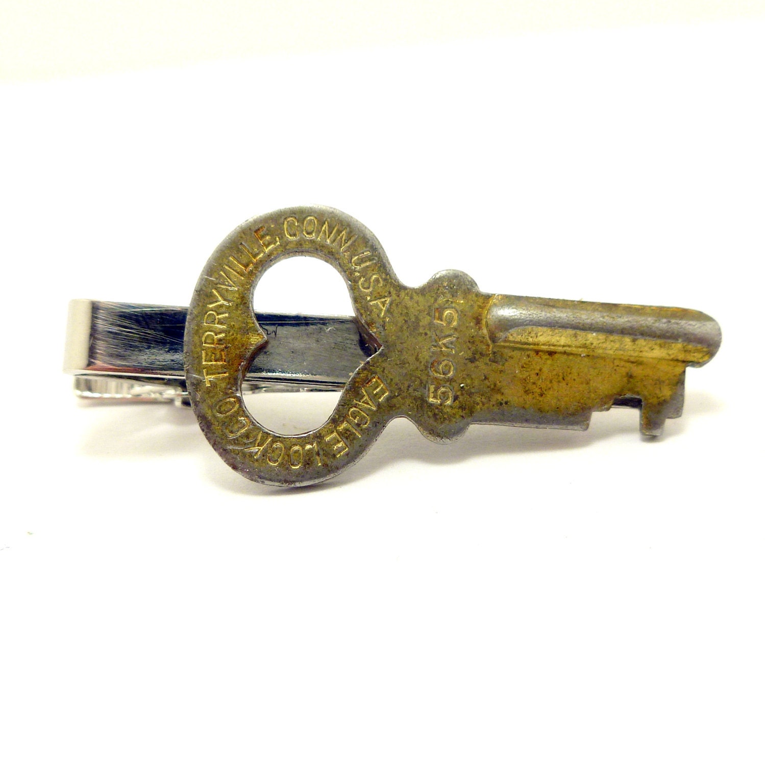 Skeleton Key Tie Clip, Steampunk Men's Tie Tack