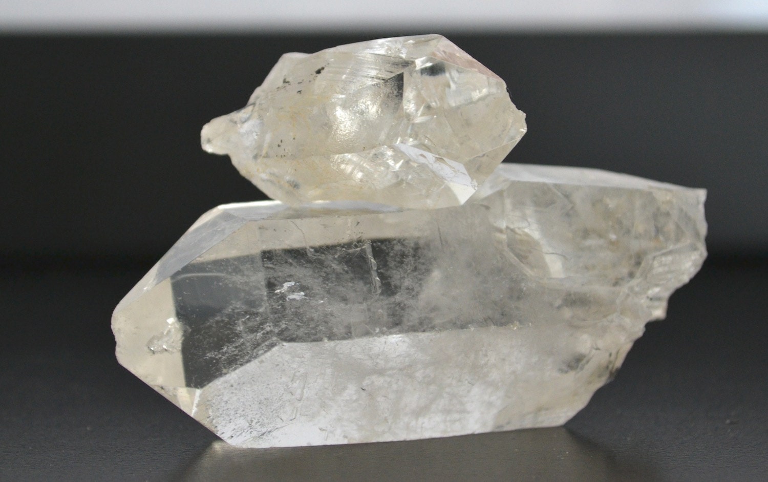 2 Quartz Crystal Geode Prism Paperweight Stone Home Decor