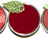 Set of 6 Apple Favor Tins in Red Glitter, Red Velvet & Red Linen: for Teacher Appreciation Week/Day, Snow White Party Il_170x135