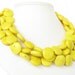 Yellow Turquoise Necklace Yellow Statement NecklaceYellow Bridesmaid