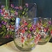 ROMANTIC GARDEN 2 Stemless Wine Glasses & Plate