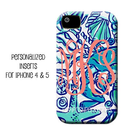 Personalized iPhone 4 or iPhone 5 Inserts