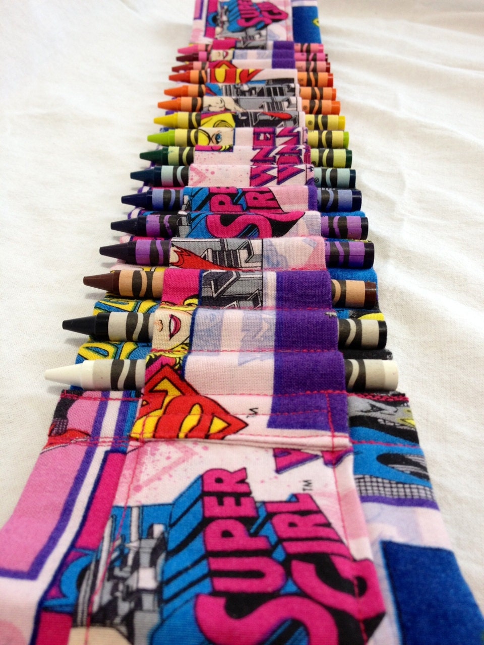 SuperGirl, WonderWoman, Batgirl, Girl Power Crayon Ammo Belt