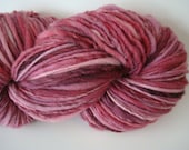 Handspun Thick & Thin Singles Yarn "Heart and Soul" 180 yds