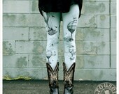 Hot Air Balloon Leggings - Womens Legging - SAGE - Tights - OZ - MEDIUM