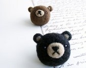 Little Bear Brooch,Hand Felted Animal, Bear jewelry (MADE TO ORDER)