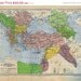 1929 Balkan Peninsula and Turkey Vintage Map Color Block Home Decor Wall Hanging