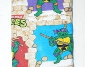Vintage 1988 Teenage Mutant Ninja Turtles Bedsheet - Twin