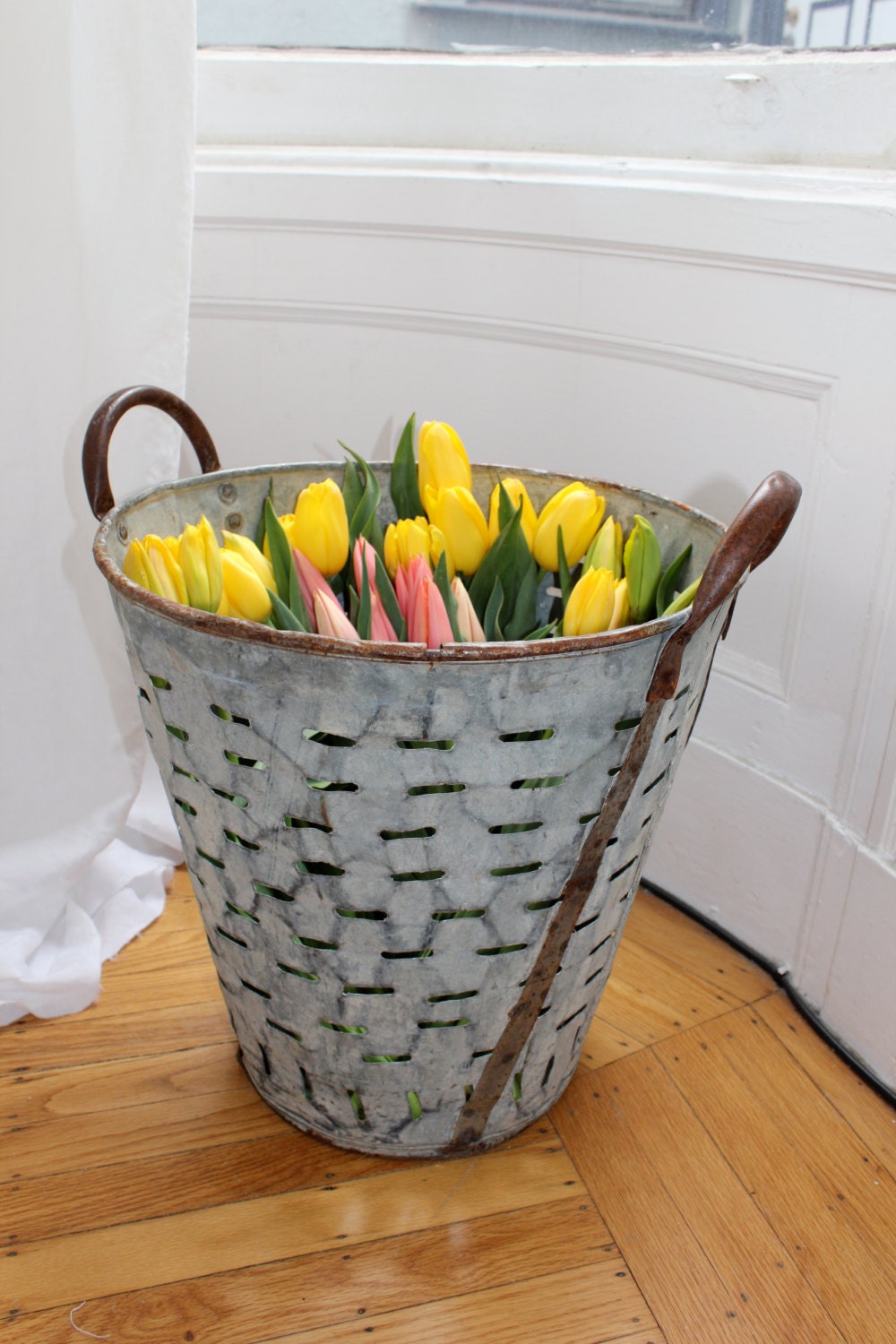 Vintage French Olive Basket