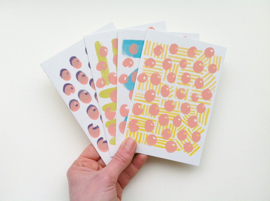 Halftones Greeting Card Set / Screenprinted
